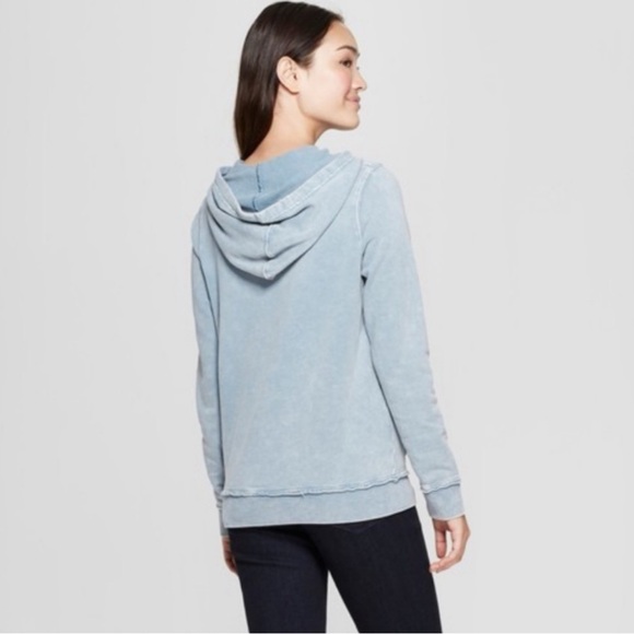 Women’s Junk Food Peace‎ Sign Hoodie American Flag Sweatshirt Long Sleeve Small - Picture 7 of 10